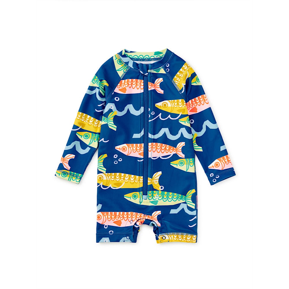 Tea Collection Tea Collection Rash Guard Baby Swimsuit - Sardinas Del Mar