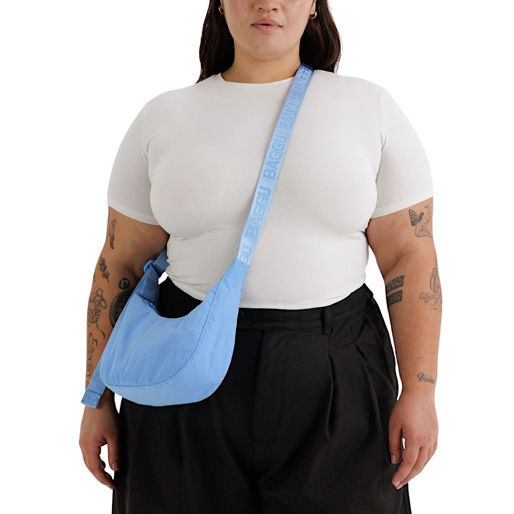 Baggu Small Nylon Crescent Bag - Piscine