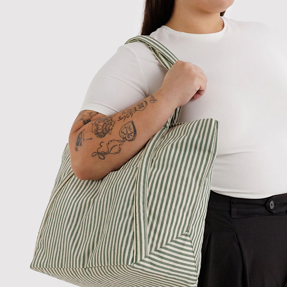 Baggu Cloud Bag - Sage Stripe