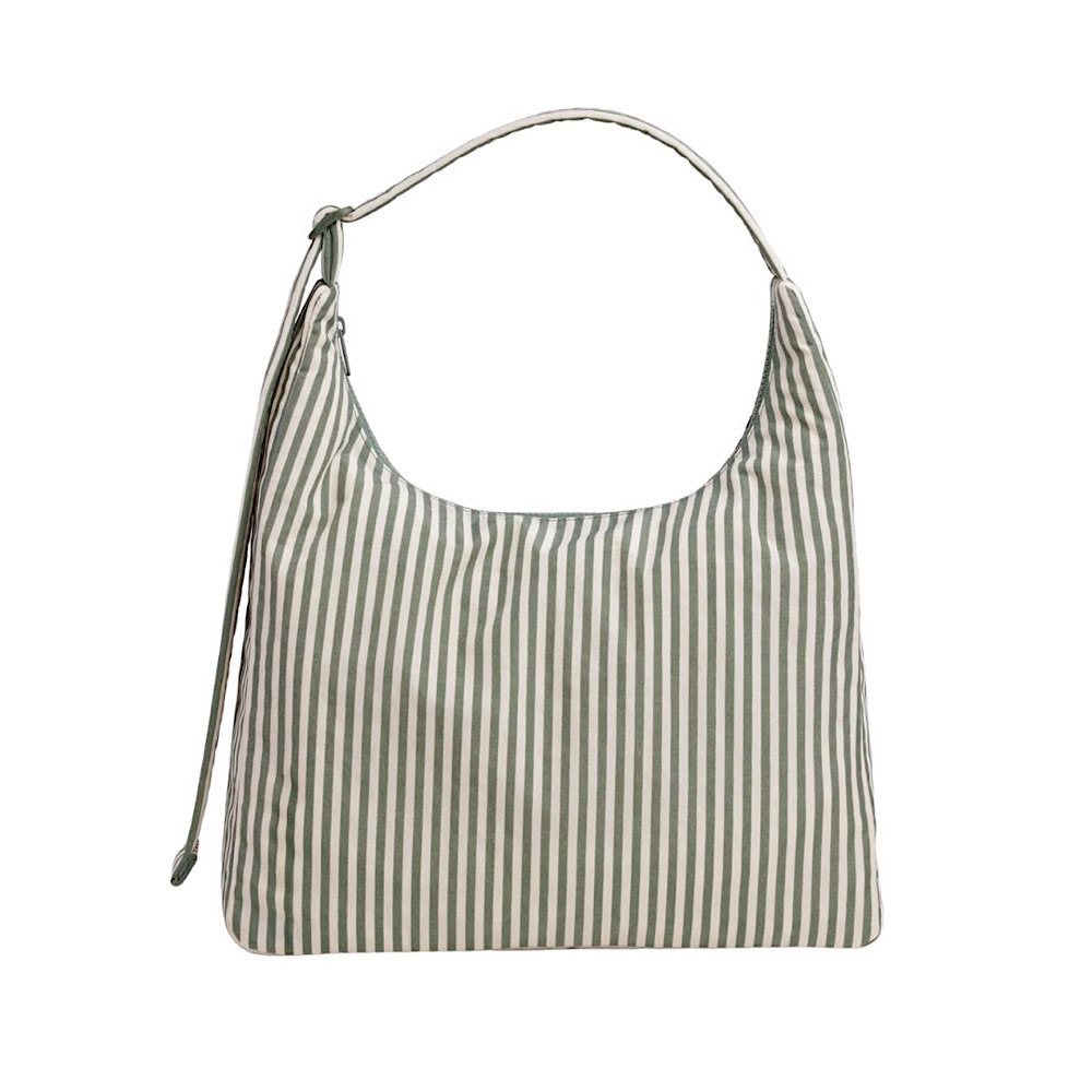 Baggu Nylon Shoulder Bag - Sage Stripe