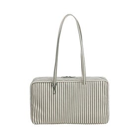 Baggu Baggu Medium Nylon Bowler Bag - Sage Stripe