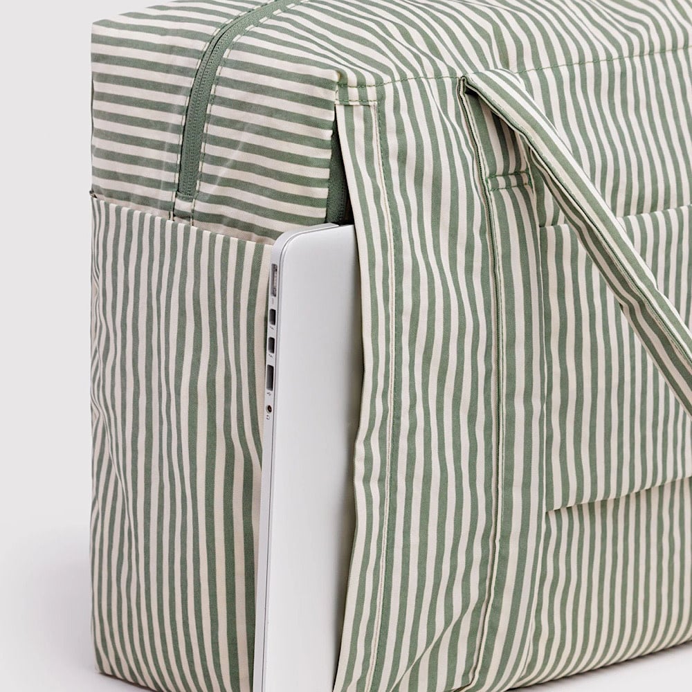 Baggu Cloud Carry On - Sage Stripe