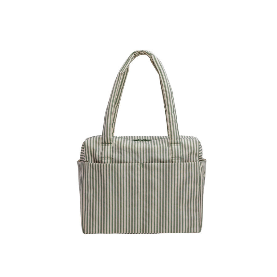 Baggu Baggu Small Cloud Carry On - Sage Stripe