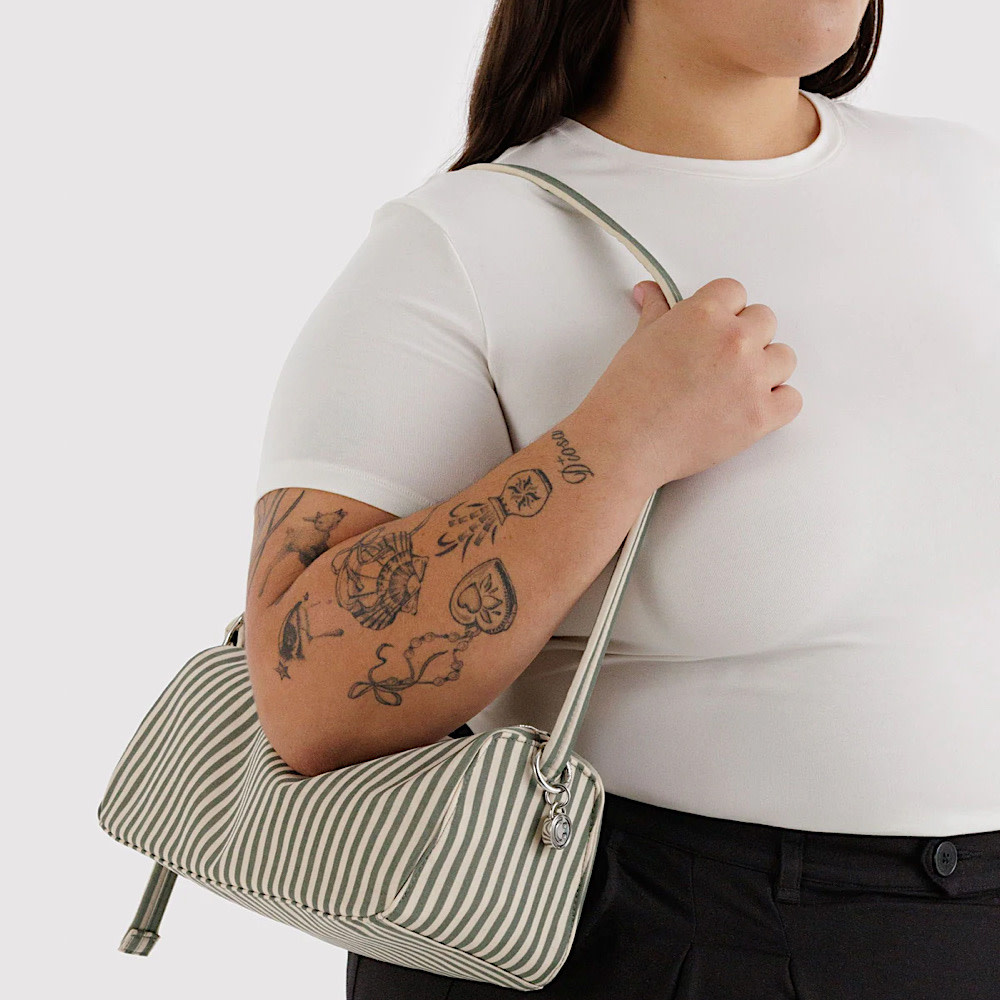 Baggu Nylon Loaf Bag - Sage Stripe