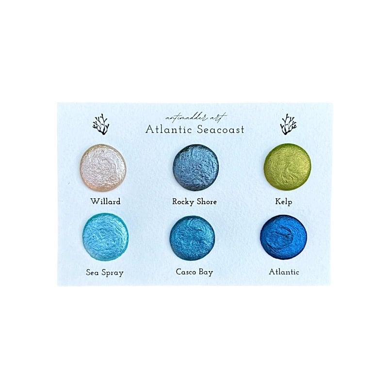 Antimadder Art Watercolor Dot Card - Atlantic Seacoast