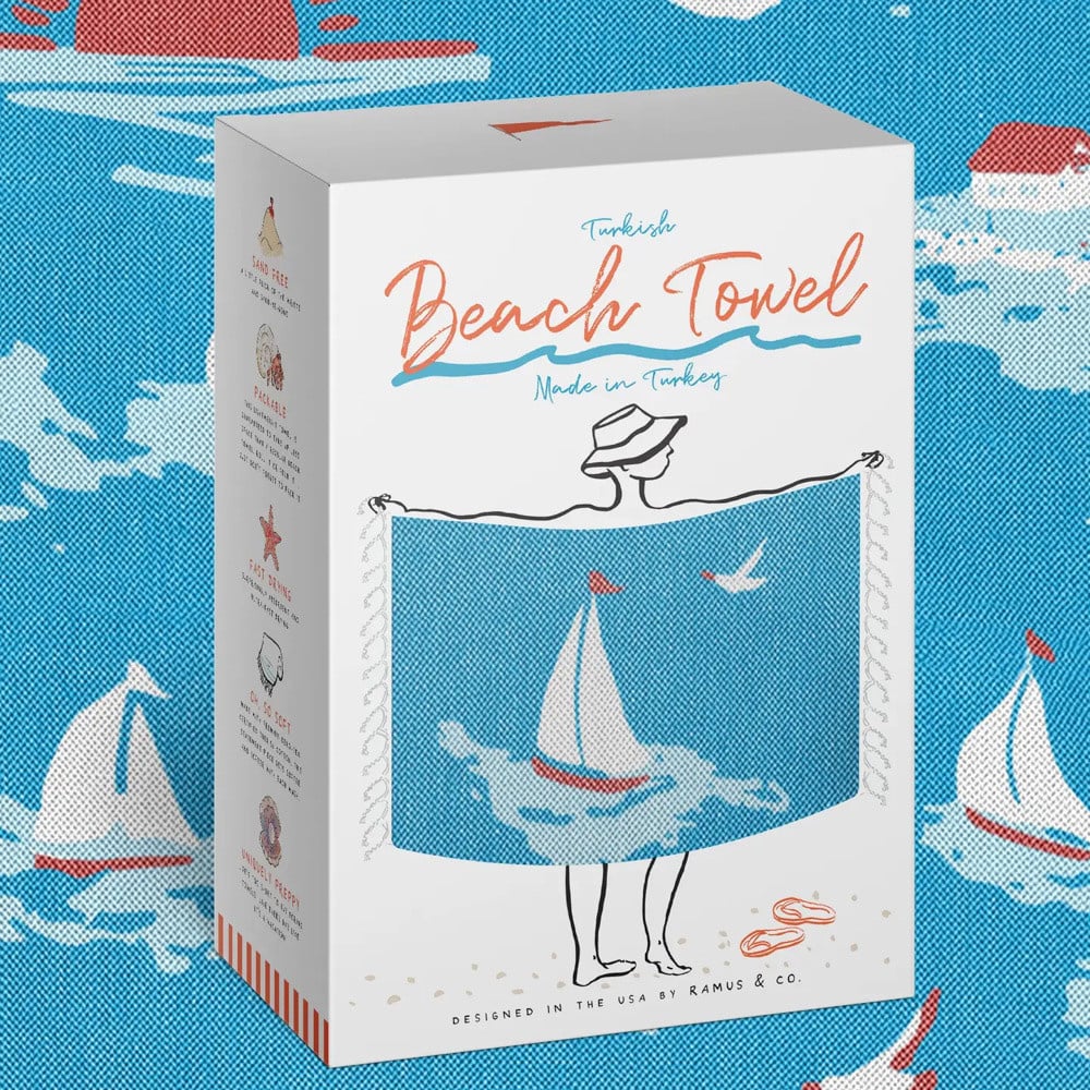 Ramus & Co. Turkish Beach Towel - Regatta