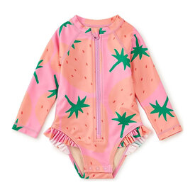 Tea Collection Tea Collection Rash Guard Baby Swimsuit - Fresas Favoritas