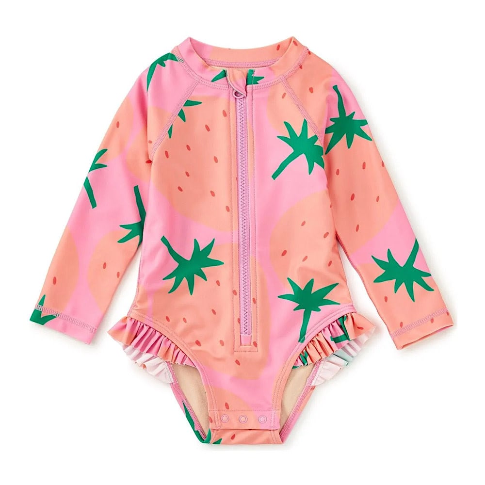 Tea Collection Tea Collection Rash Guard Baby Swimsuit - Fresas Favoritas