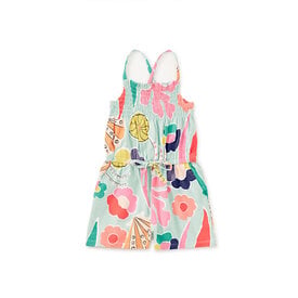 Tea Collection Tea Collection Smocked Strappy Romper - Sea Floral