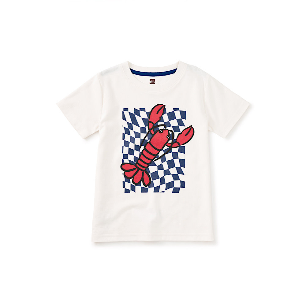 Tea Collection Checkerboard Catch Graphic Tee - Chalk