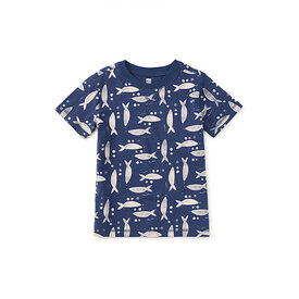 Tea Collection Tea Collection Printed Tee - Blockprint Sardines