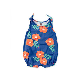 Tea Collection Tea Collection Tie Shoulder Baby Romper - Rock Rose