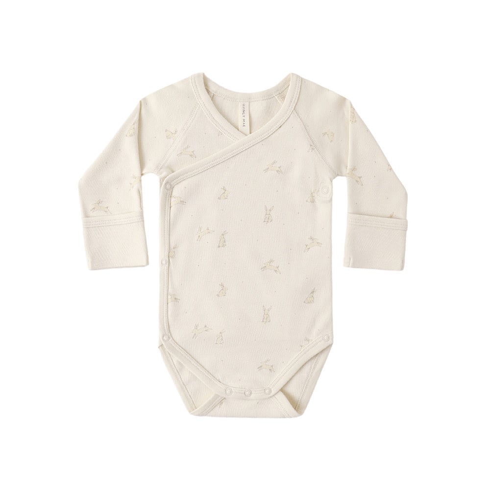 Quincy Mae Side Snap Bodysuit - Bunnies