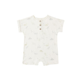 Quincy Mae Quincy Mae Short Sleeve One-Piece - Dinosaur
