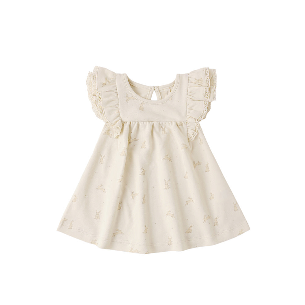 Quincy Mae Flutter Dress - Bunnies