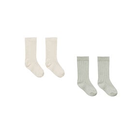 Quincy Mae Quincy Mae Socks Set - Natural/Sage