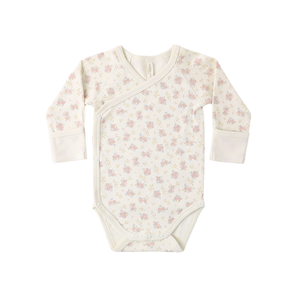 Quincy Mae Quincy Mae Side Snap Bodysuit - Flower Field
