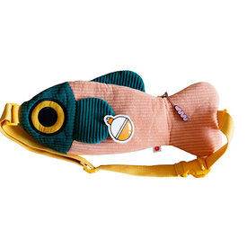 Curlworks Fish Bag - Coral/Dark Green