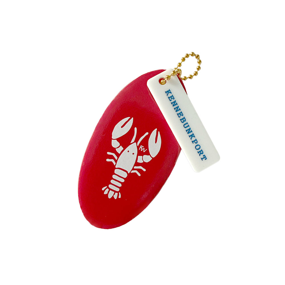 Custom Floating Keychain - Lobster - Kennebunkport Blue Tag