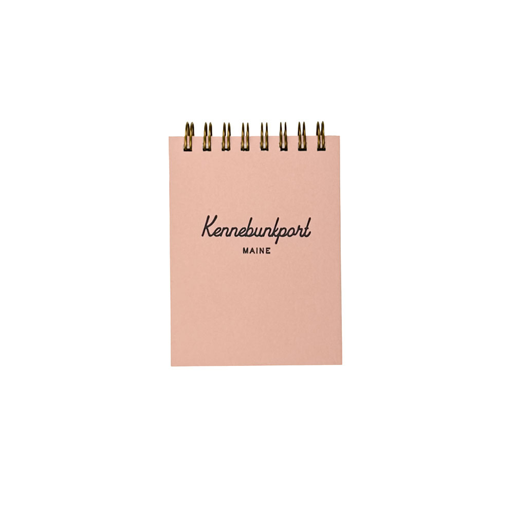Ruff House Print Shop Custom Mini Jotter Notebook - Kennebunkport Maine - Sunset Pink