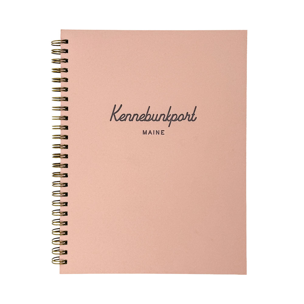 Ruff House Print Shop Custom Notebook - Kennebunkport Maine - Sunset Pink