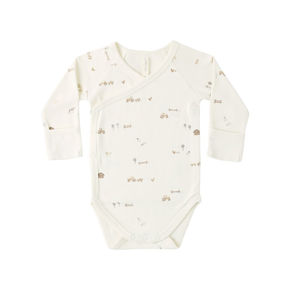 Quincy Mae Quincy Mae Side Snap Bodysuit - Farm