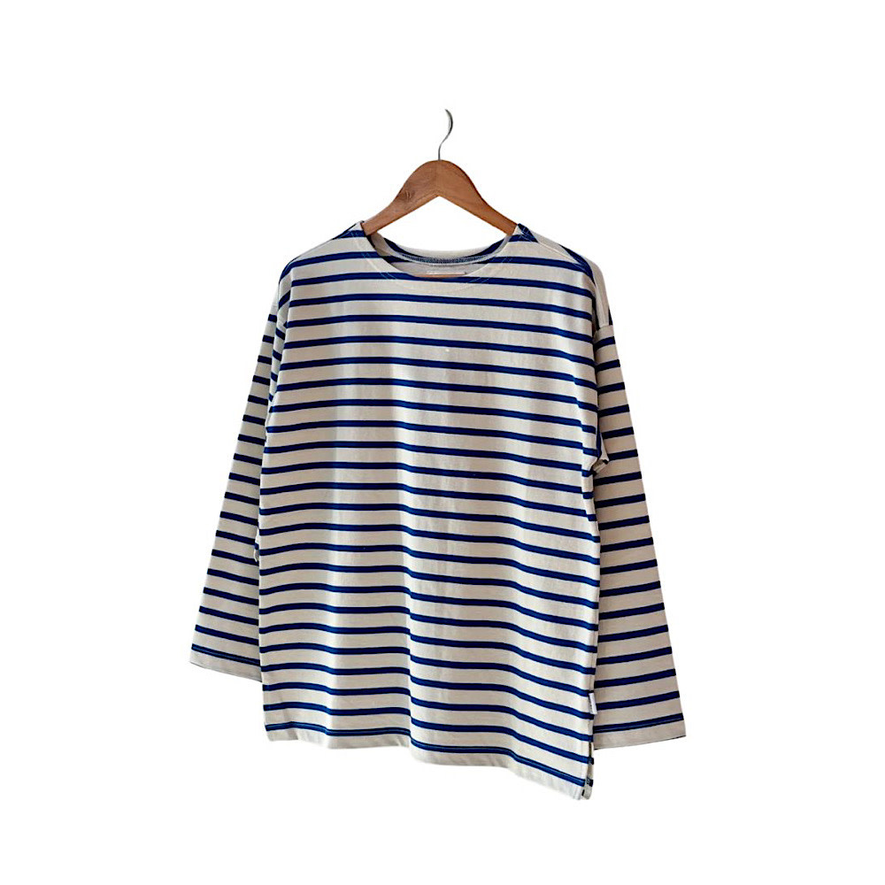 Le Bon Shoppe Marseille Top - Blue Stripe on Cream