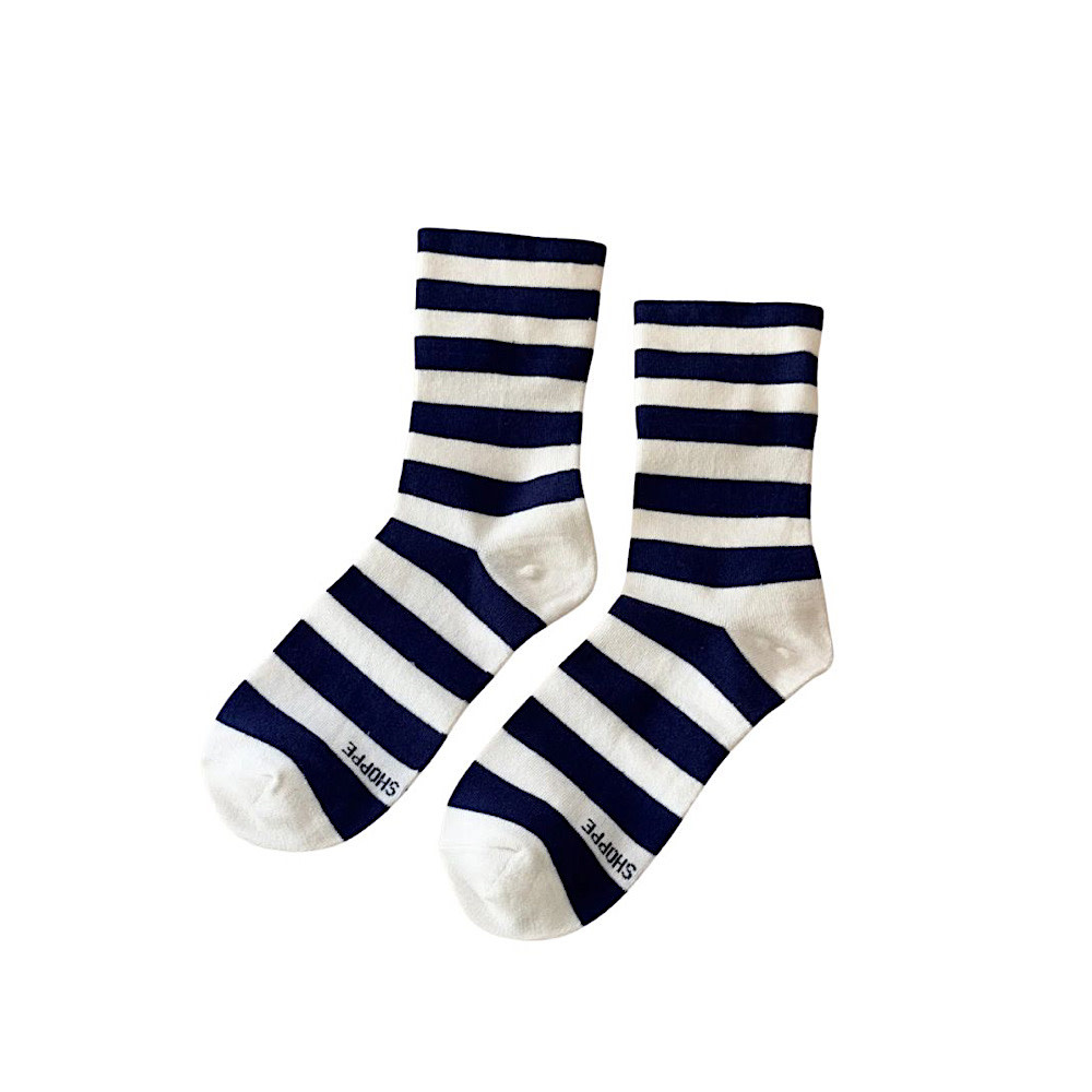 Le Bon Shoppe Wide Wally Socks - Navy