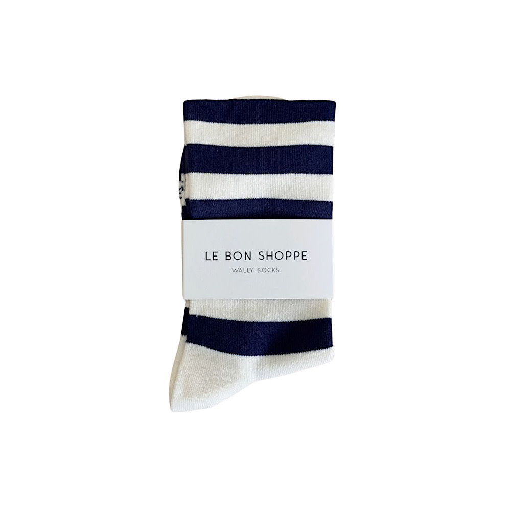 Le Bon Shoppe Wide Wally Socks - Navy