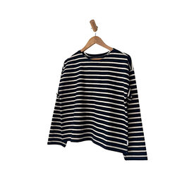 Le Bon Shoppe Le Bon Shoppe Sailor Top - White Stripe on Blue