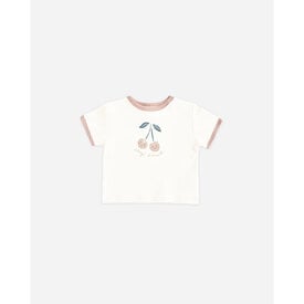 Quincy Mae Quincy Mae Ringer Tee - Cherry