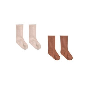 Quincy Mae Quincy Mae Socks Set - Blush/Poppy