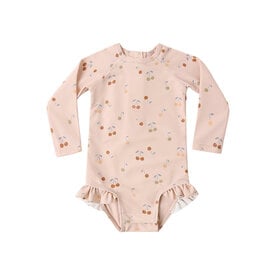 Quincy Mae Quincy Mae Olivia Swim Rashguard One-Piece - Cherries