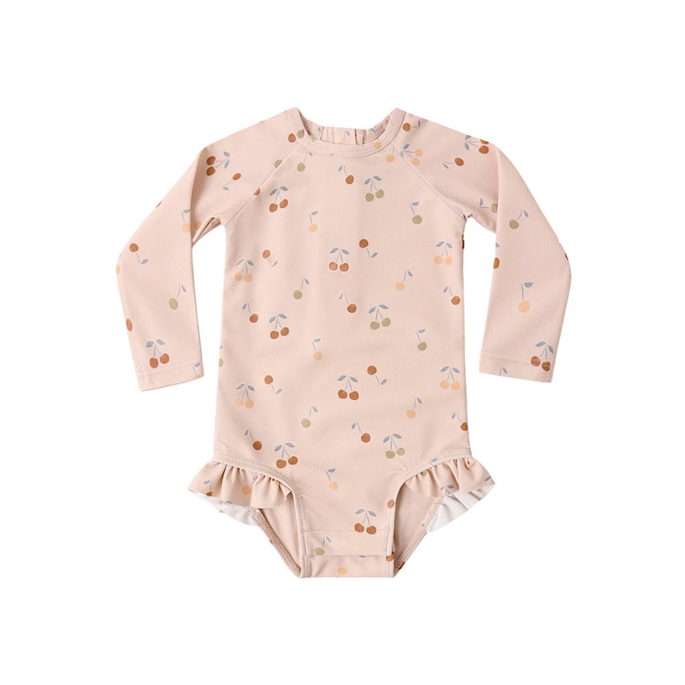 Quincy Mae Quincy Mae Olivia Swim Rashguard One-Piece - Cherries
