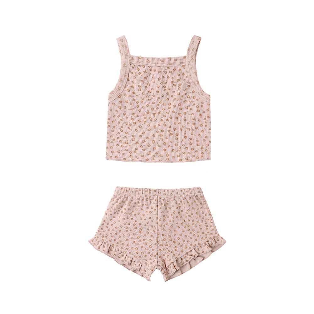 Quincy Mae Quincy Mae Evie Tank + Shortie Set - Posy