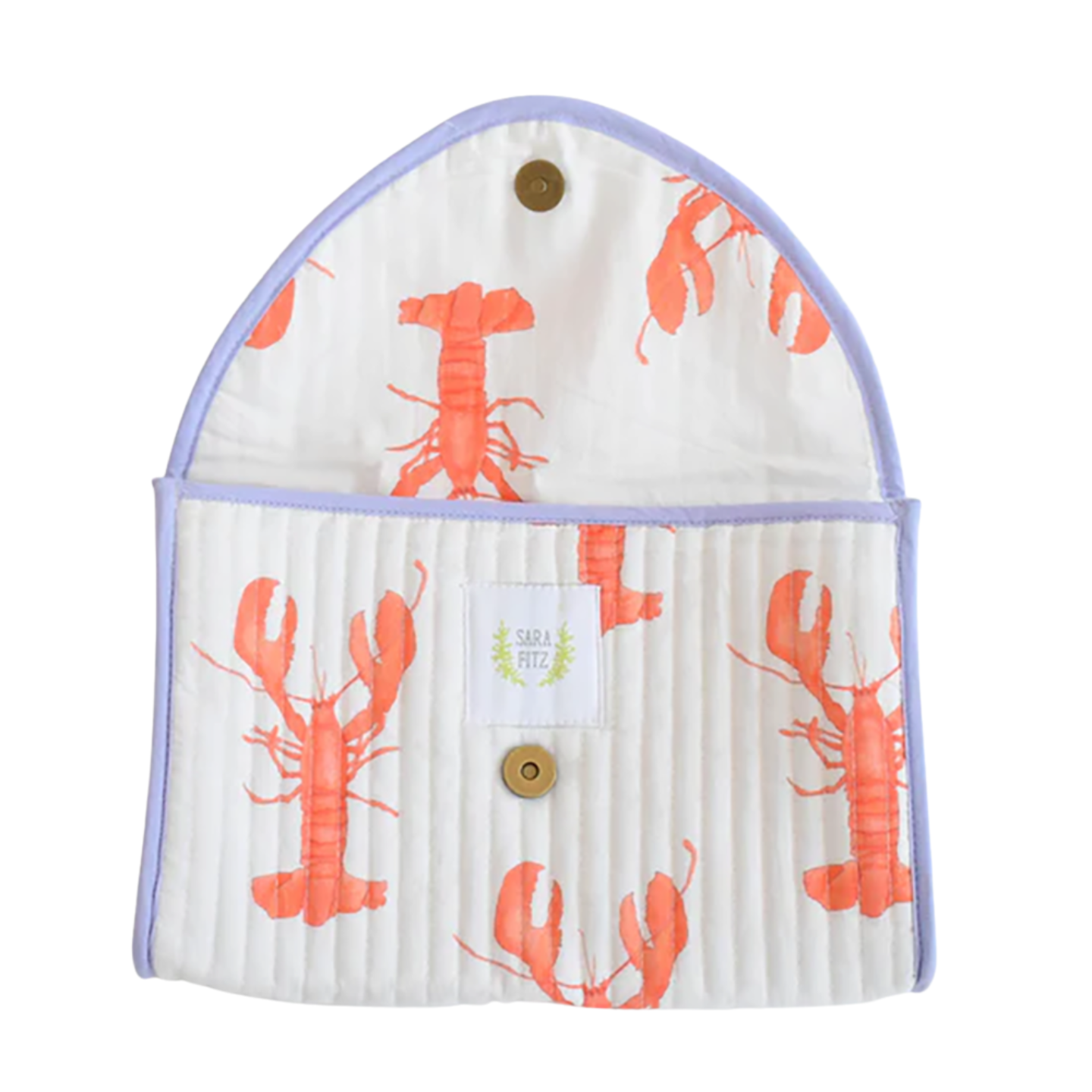 Sara Fitz Quilted Clutch - Lobster