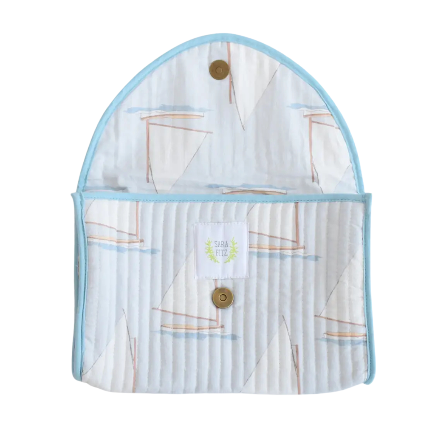 Sara Fitz Quilted Clutch - Sailboat