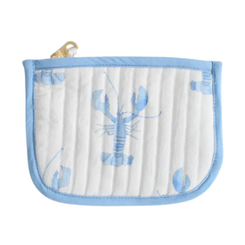 Sara Fitz Sara Fitz Quilted Coin Pouch - Blue Lobster