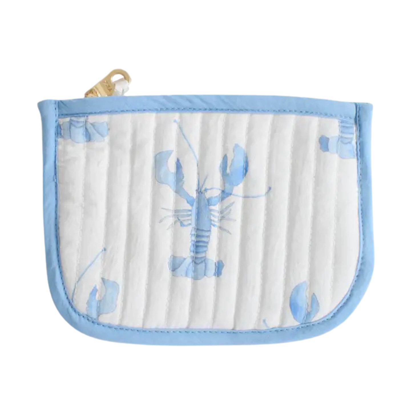 Sara Fitz Sara Fitz Quilted Coin Pouch - Blue Lobster