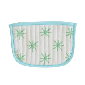 Sara Fitz Sara Fitz Quilted Coin Pouch - Green Star