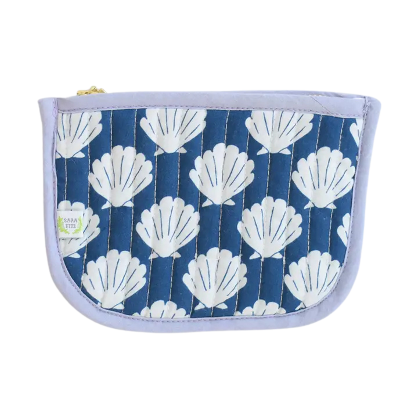 Sara Fitz Sara Fitz Quilted Coin Pouch - Shells