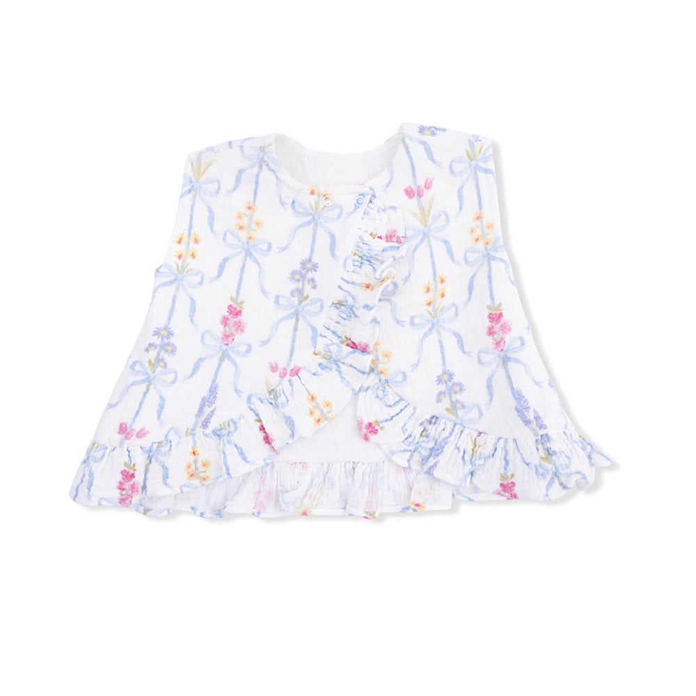 Angel Dear Ruffle Back Top and Bloomer -  Ribbon Bouquets