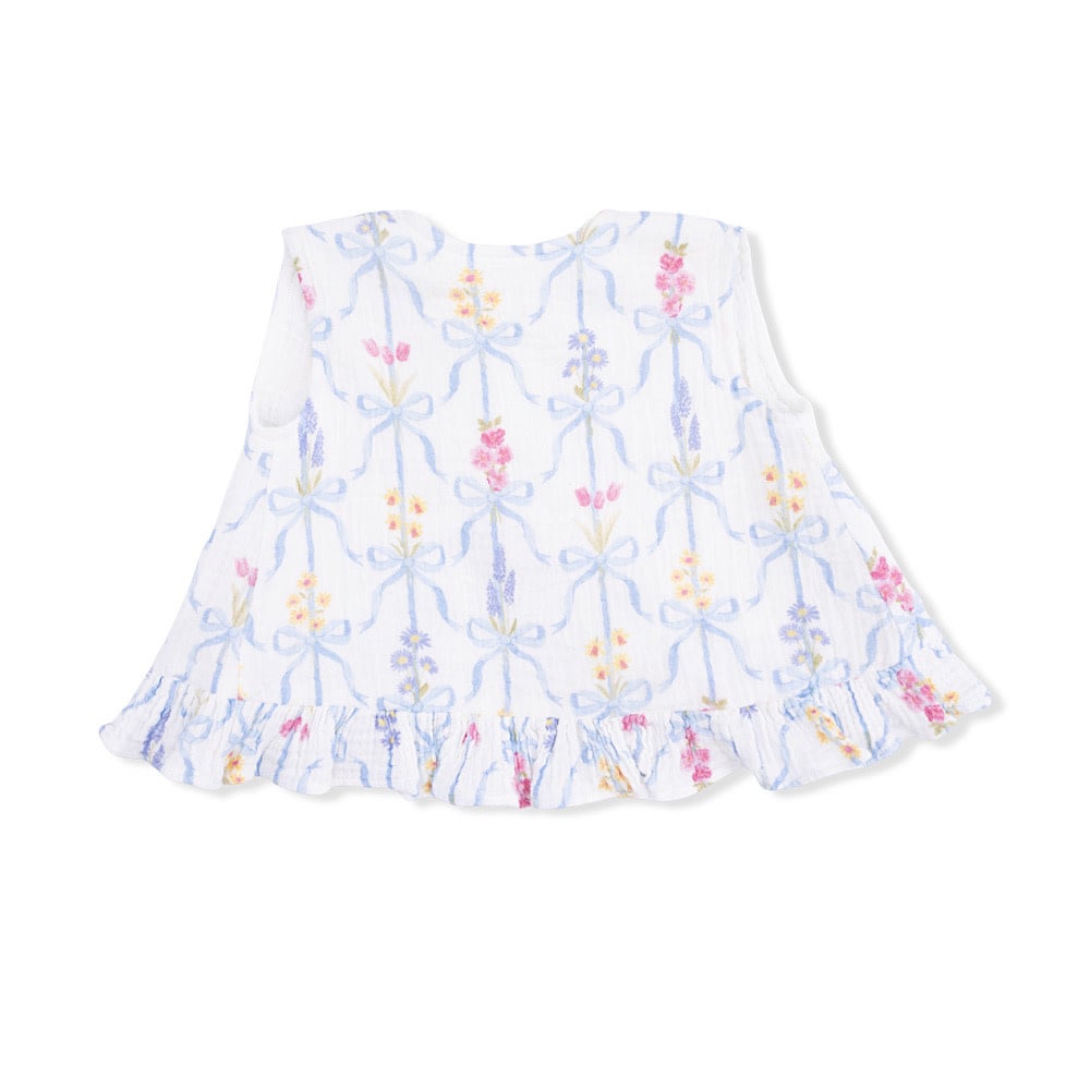 Angel Dear Ruffle Back Top and Bloomer -  Ribbon Bouquets