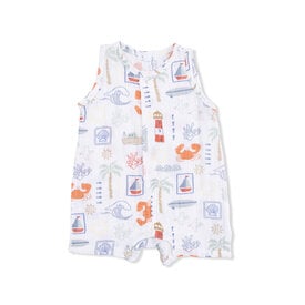 Angel Dear Angel Dear Sleeveless Shortie Romper - Club Mediterranean