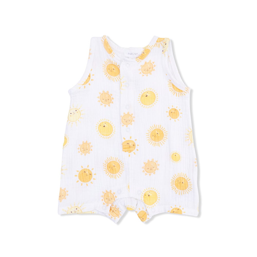 Angel Dear Angel Dear Sleeveless Shortie Romper - Happy Sun