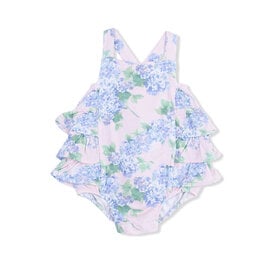 Angel Dear Angel Dear Ruffle Sunsuit - Hydrangeas