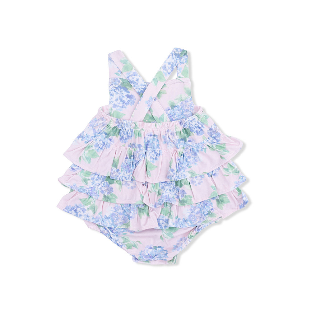 Angel Dear Ruffle Sunsuit - Hydrangeas
