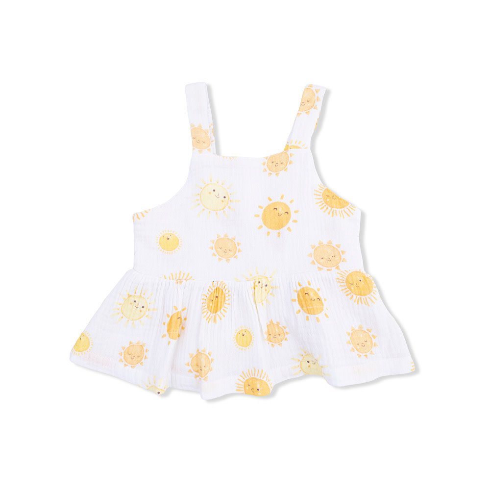 Angel Dear Peplum Tank with Wide Leg Pants - Happy Suns