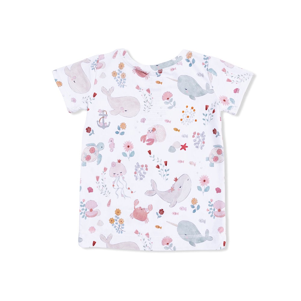 Angel Dear Short Sleeve Loungewear Set - Garden Sea Creatures