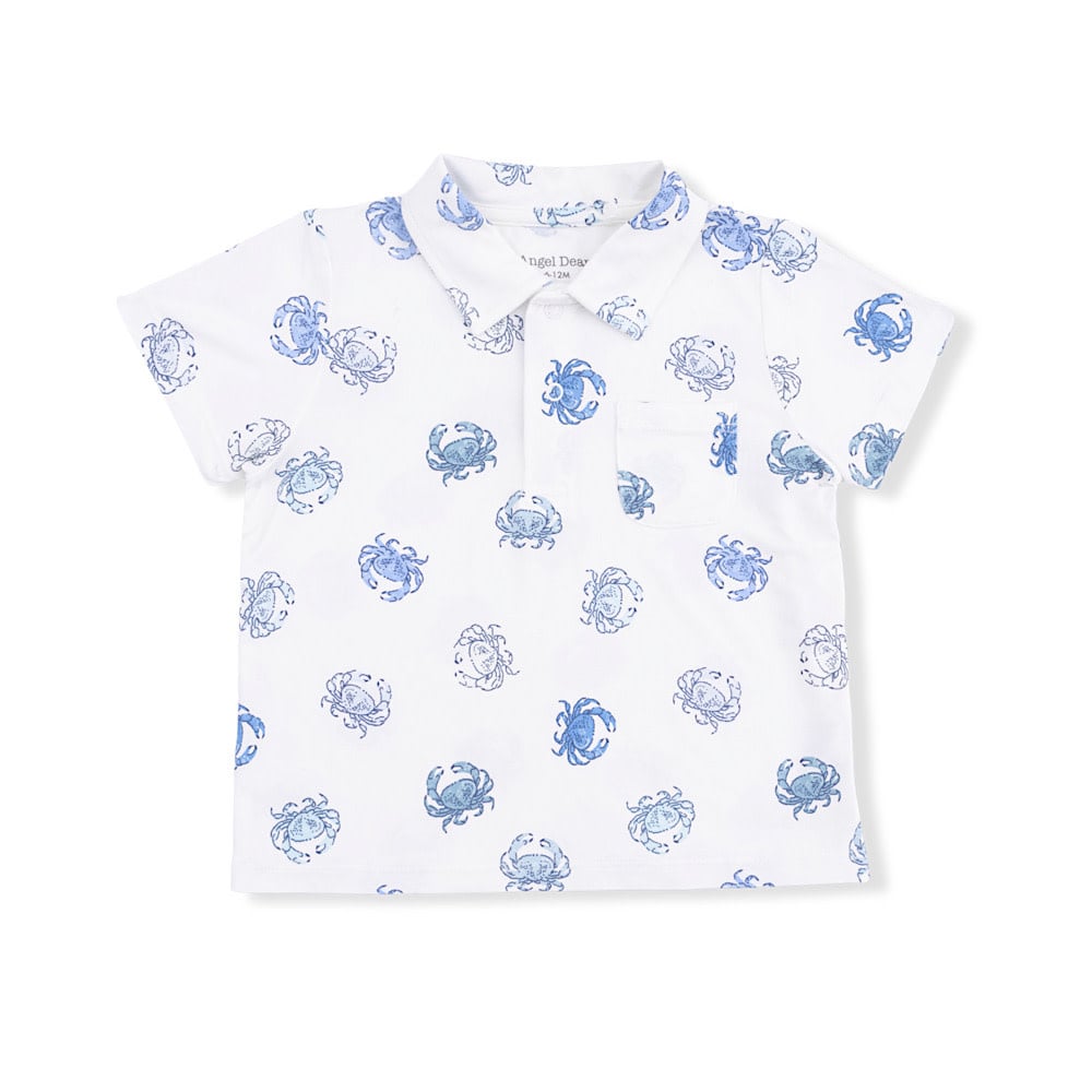 Angel Dear Polo with Everyday Shorts - Blue Crabs
